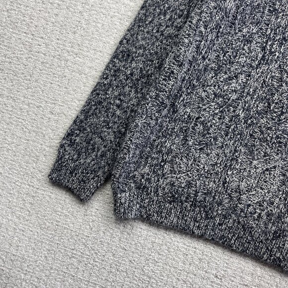 Tommy Hilfiger Womens Pull Over Sweater Chunky 3D Cable Knit Sz M Grey Cozy - Picture 2 of 14